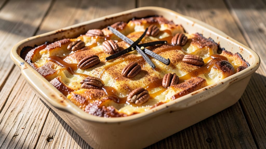 9x13 Bread Pudding Recipe: Vanilla-Cinnamon Swirls With Caramelized Top
