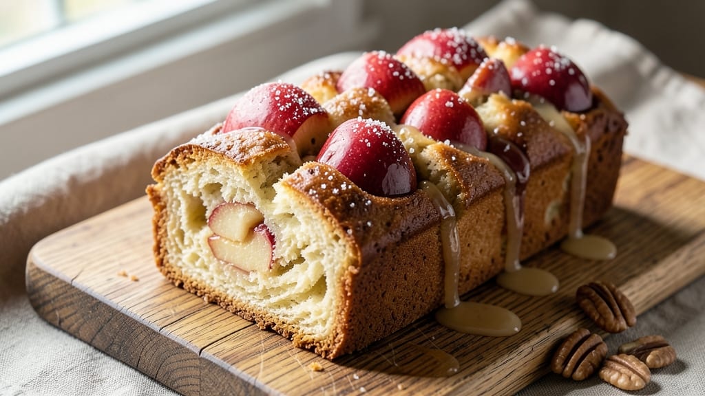 Apple Fritter Loaf Bread Recipe: Caramelized Apple Swirls and Crusty Crown