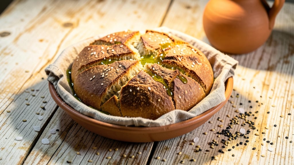 Ancient Hebrew Bread Recipe: Biblical Flatbread With Olive Oil Kiss