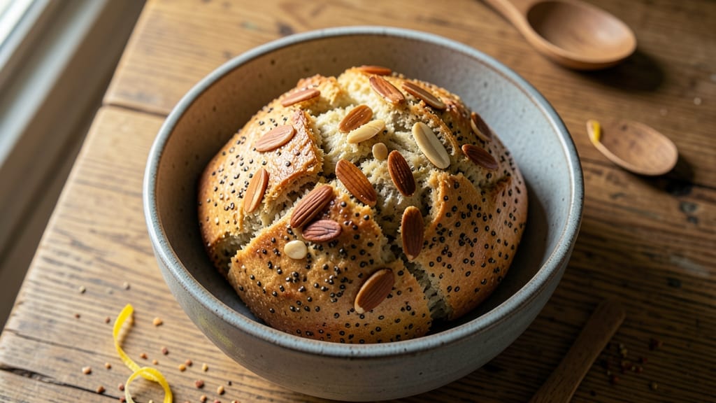 Almond Chia Bread Recipe: Nutty-Crunchy Loaf With No-Knead Magic