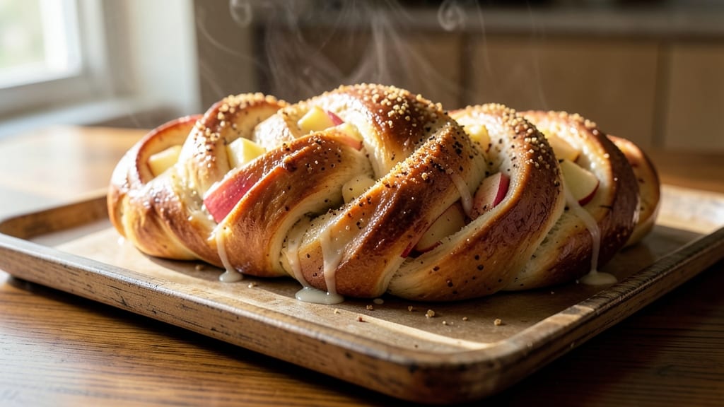 Apple Twist Bread Recipe: Buttery Apple Swirls With Crusty Crown Magic