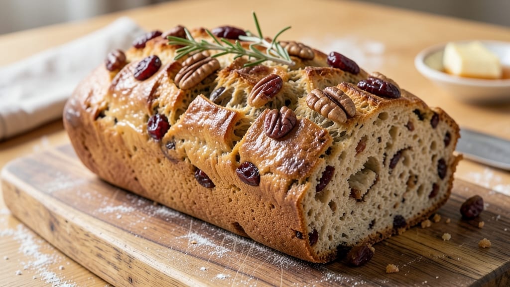 Artisan Raisin Walnut Bread Recipe: Sweet Nutty Streusel Swirls in One Bake