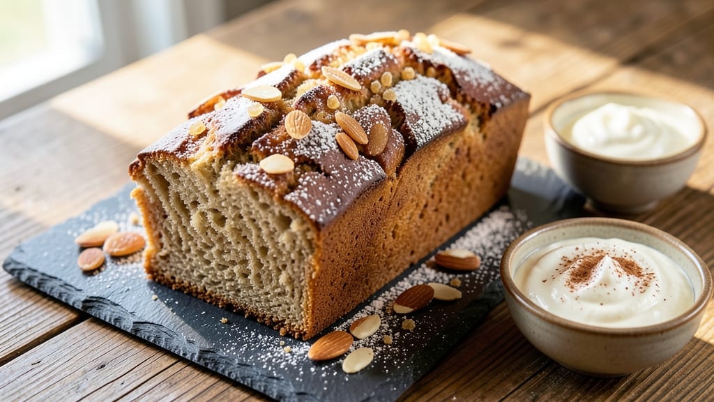 Almond Loaf Bread Recipe: Nutty Streusel Swirls With Crusty Crown