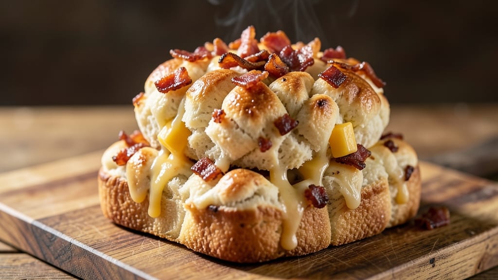 Bacon and Cheese Monkey Bread Recipe: Pull-Apart Crunch With Gooey Pulls