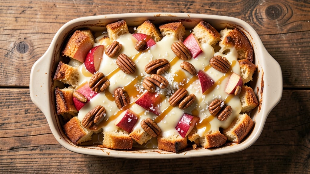 Apple Pecan Bread Pudding Recipe: Caramelized Apple Pecan Crunch in Every Bite